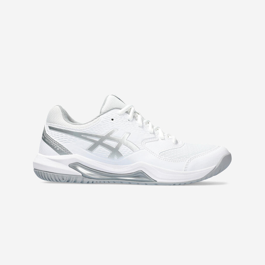 Women's Multicourt Tennis Shoes Gel Dedicate 8 - White/Silver